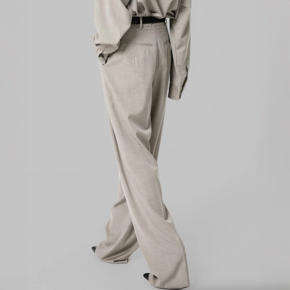 The Frankie Shop Gelso Pleated Trousers Taupe Melange NWT - Picture 5 of 11